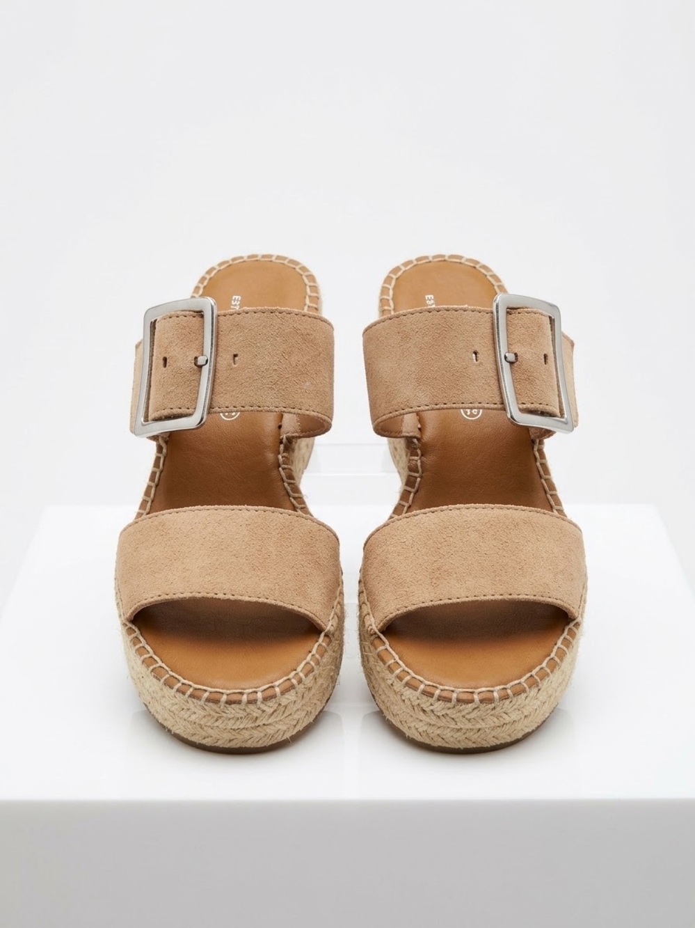 Franco Sarto - Wedge Espadrille Slide Sandals in Tan